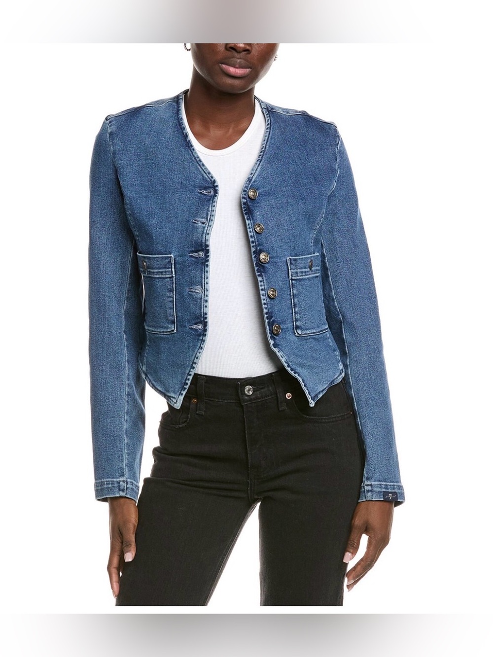 7 For All Mankind Collarless Jacket Yorktown